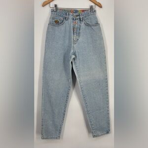 Vintage Jordache High Waist Mom Jeans 7/8 Light Wash 80s 90s Y2K Cotton